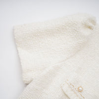 Gaëlle White Faux Pearl Tweed Mini Dress