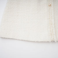 Gaëlle White Faux Pearl Tweed Mini Dress