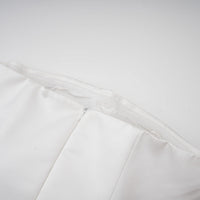 Lucie white petal-layered strapless corset mini dress
