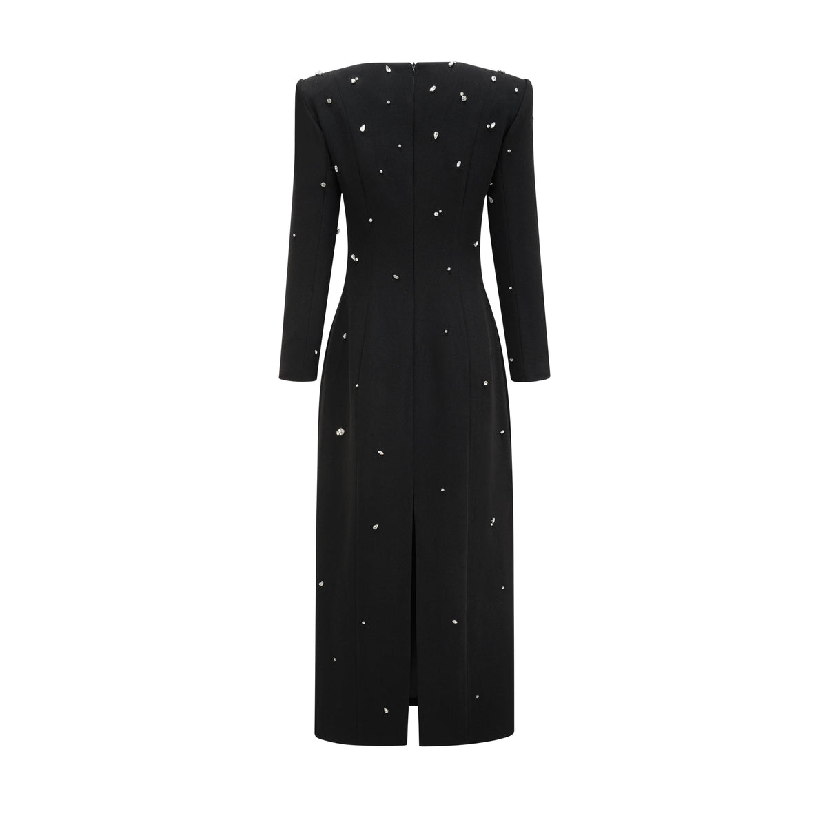 Imelda black crystal-embellished maxi dress