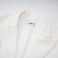 Rosette White Ruched Blazer Mini Dress