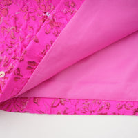 Celestia Floral-Appliqué Embellished Mini Dress in Pink