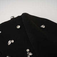 Imelda black crystal-embellished maxi dress