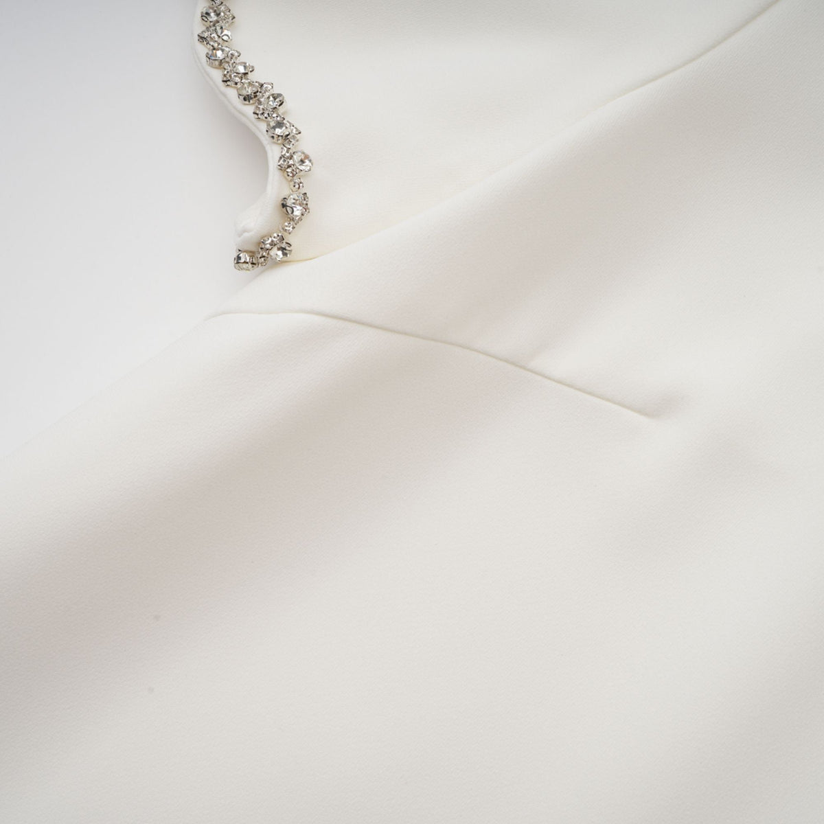 Bérénice white crystal-embellished mini dress