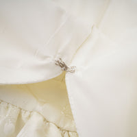 Colette white jacquard tiered mini dress
