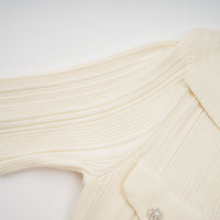 Nouria neutrals ribbed-knit midi dress