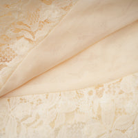 Halla Neutral Tiered Floral Lace Maxi Dress