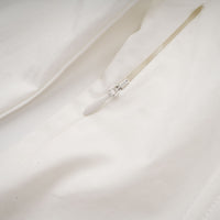 Orlane white cinched-waist pleated mini shirt dress