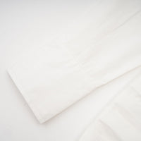 Orlane white cinched-waist pleated mini shirt dress
