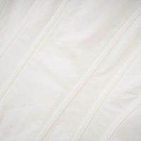 Orlane white cinched-waist pleated mini shirt dress