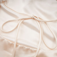 Thérèse neutral scarf-design satin maxi dress