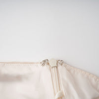 Thérèse neutral scarf-design satin maxi dress