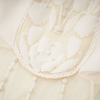 Maelle White Flower Embroidered Maxi Dress