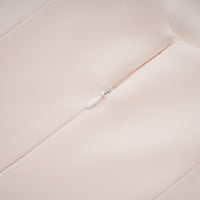 Aria White Asymmetrical Shawl & Tulle Panel Dress Set