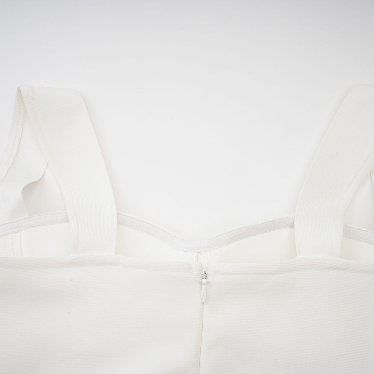 Olivia white floral-appliqué bandage maxi dress