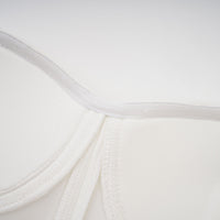 Olivia white floral-appliqué bandage maxi dress