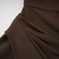 Francesca Brown Asymmetrical Gathered Mini Dress