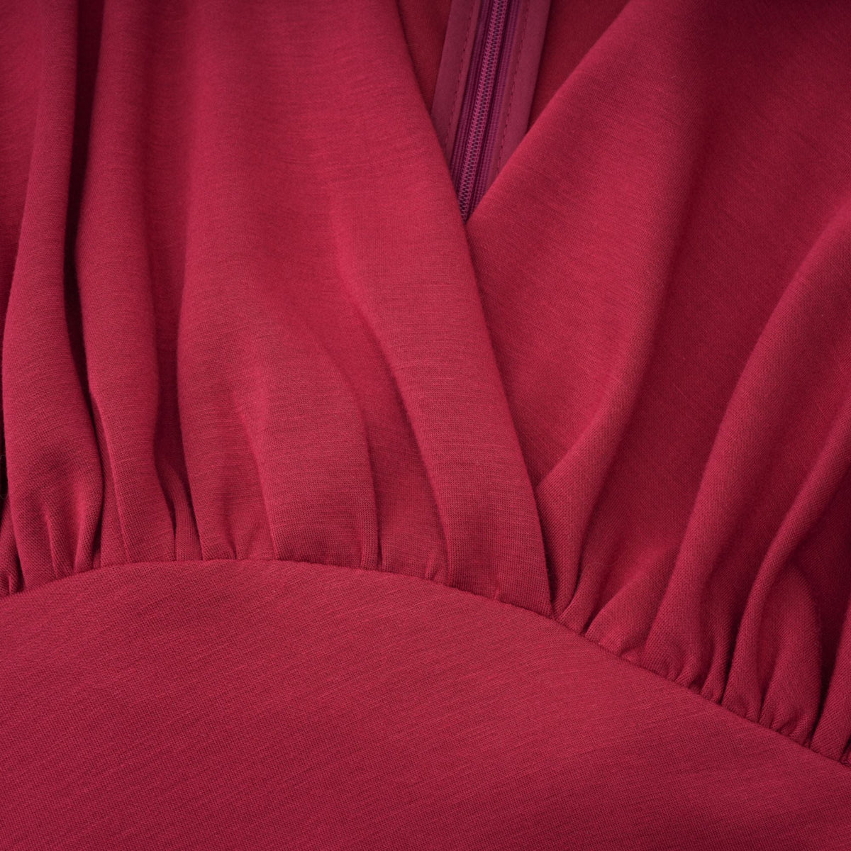 Margot Red Scarf Design Ruched Maxi Gown