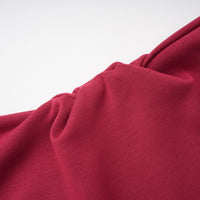 Margot Red Scarf Design Ruched Maxi Gown