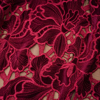 Hafdis Red Floral Embroidered Mini Dress