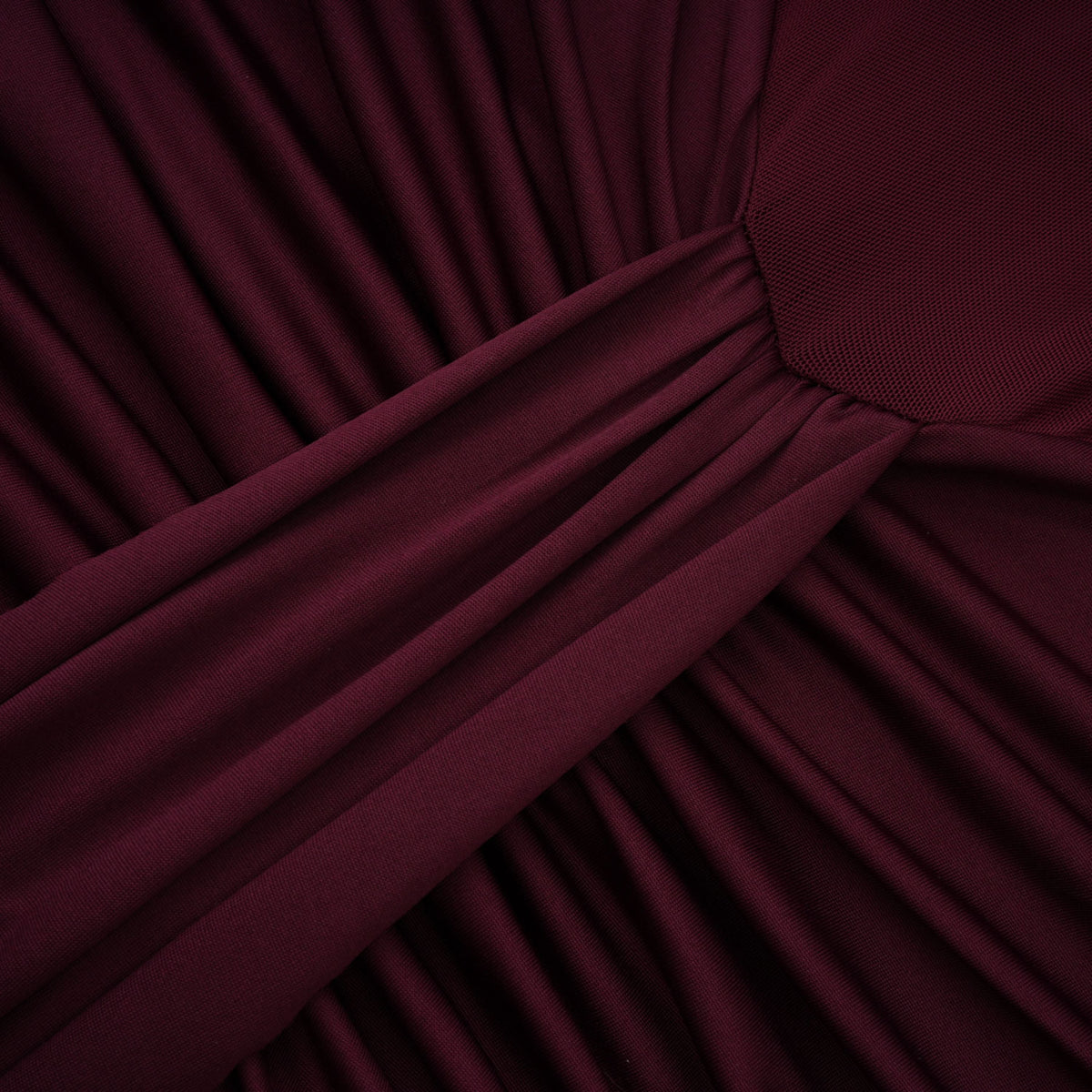 Amandine Burgundy Halterneck Gathered Maxi Dress