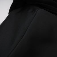 Ainara Black Off Shoulder Polished Midi Dress
