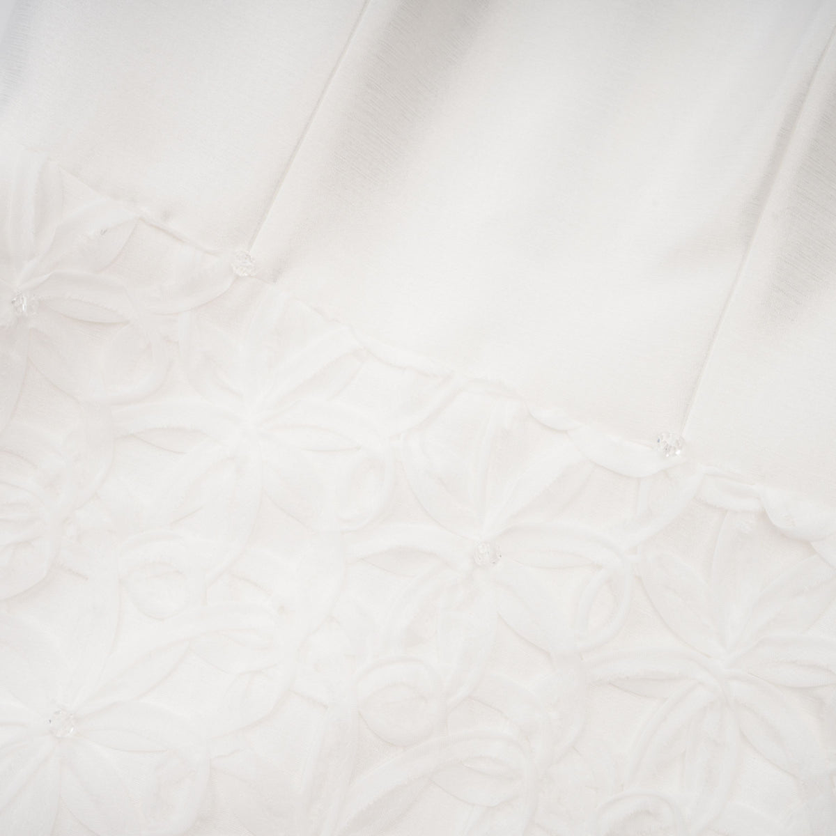 Dulcie White Floral Jacquard Shawl & Dress Set