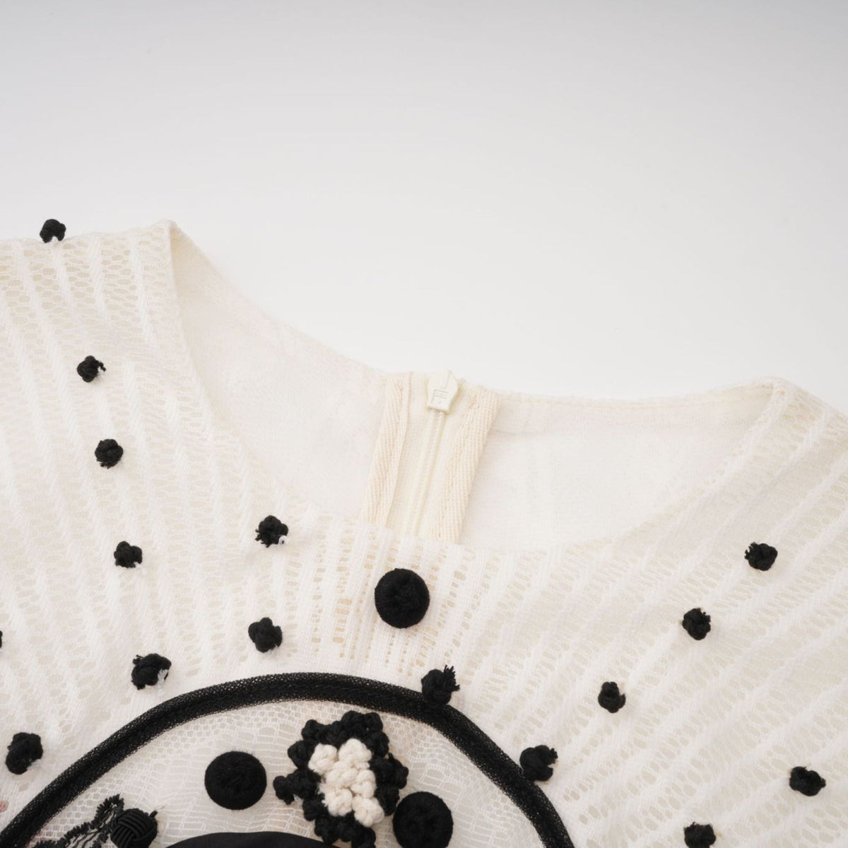 Phoebe white jacquard floral-lace pleated midi dress