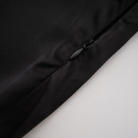 Raphaëlle Black Lace Panel Satin Maxi Dress