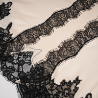 Raphaëlle Neutrals Lace Panel Satin Maxi Dress