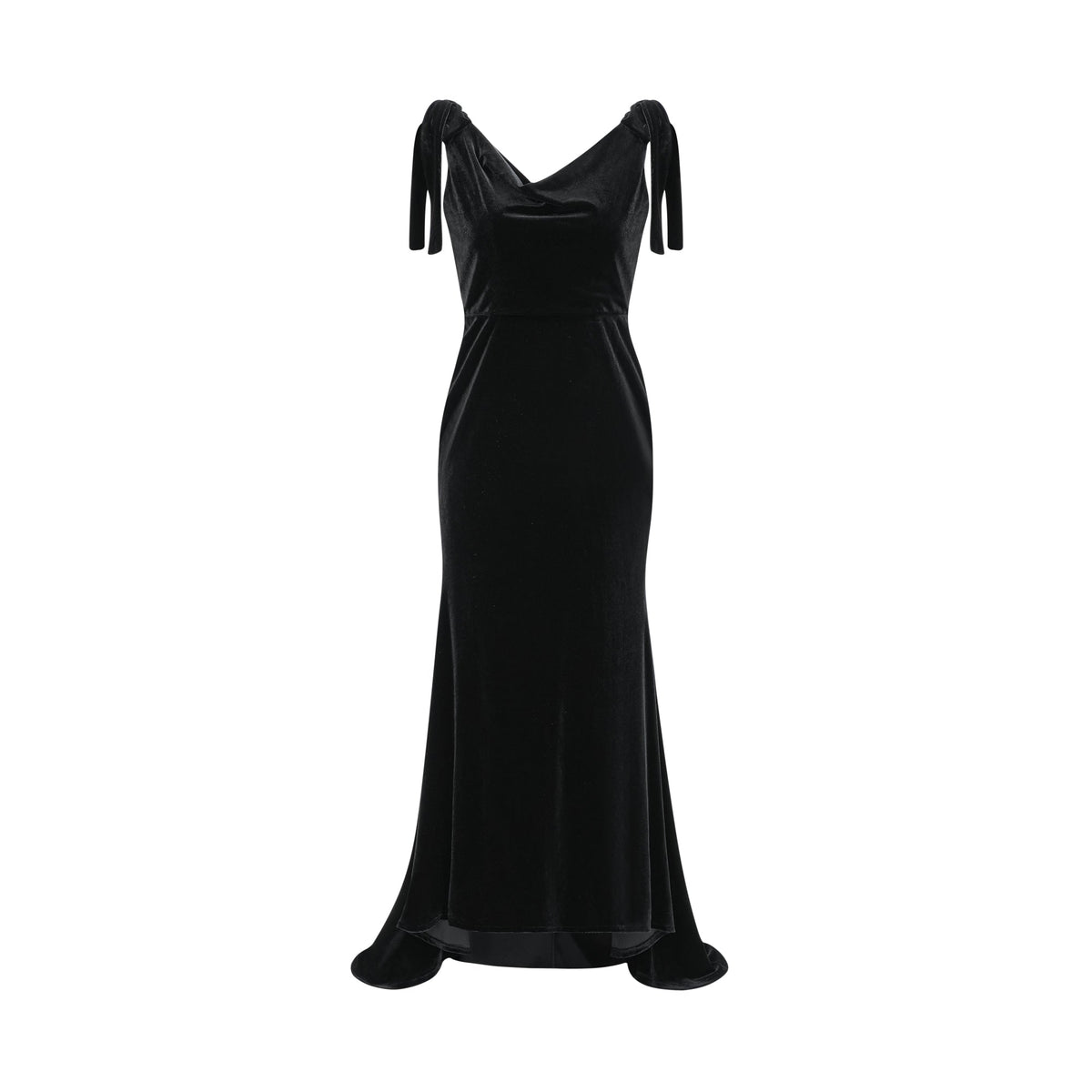 Audrey embellished velvet open-back maxi dress