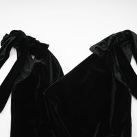 Audrey embellished velvet open-back maxi dress