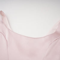 Fiona Pink Satin Square Neck Maxi Dress