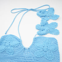 Diane crochet faux-flower embellished maxi dress