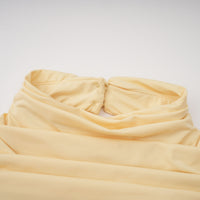 Yvette Yellow 3D Petal Mermaid Maxi Dress