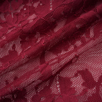 Coline red chantilly lace oversize dress