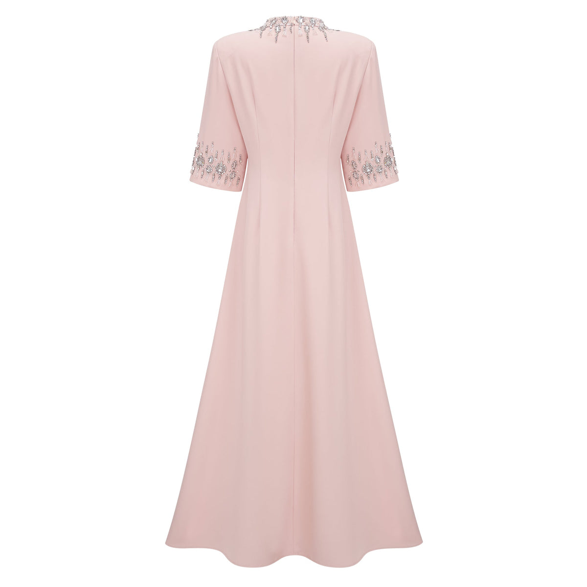 Klaudia Pink Embellished Corset Maxi Dress