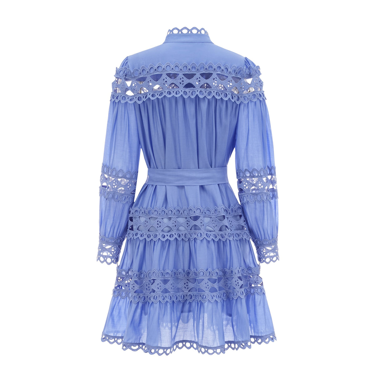 Nova blue cut-out belted mini dress