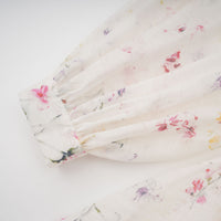 Zoé white floral-print tied midi dress
