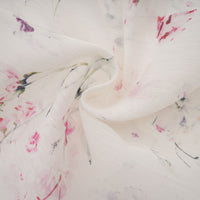 Zoé white floral-print tied midi dress