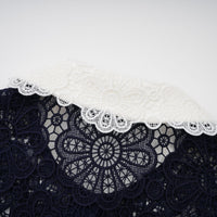 Ariane Navy Crochet-lace Midi Dress