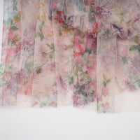 Candice floral ruffled tulle midi dress