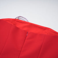 Irène Sequin Embroidered Off-Shoulder Midi Dress in Red