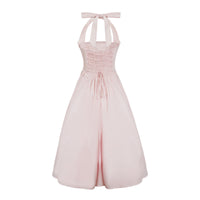 Eponine Pink Layered Flared Hem Midi Dress
