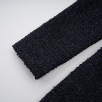Fiona Navy Blue Embellished Tweed Mini Dress