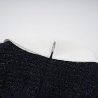 Fiona Navy Blue Embellished Tweed Mini Dress