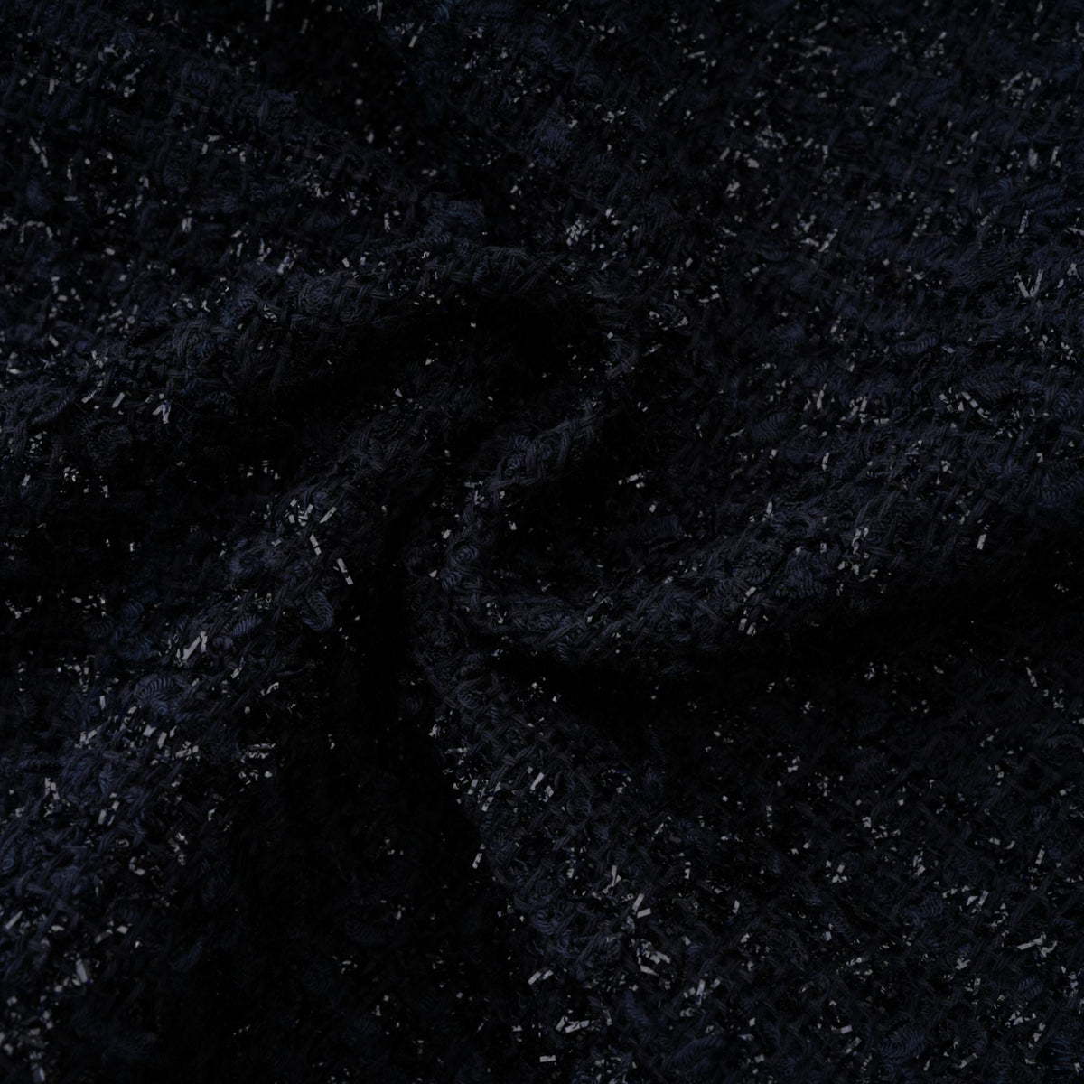Fiona Navy Blue Embellished Tweed Mini Dress