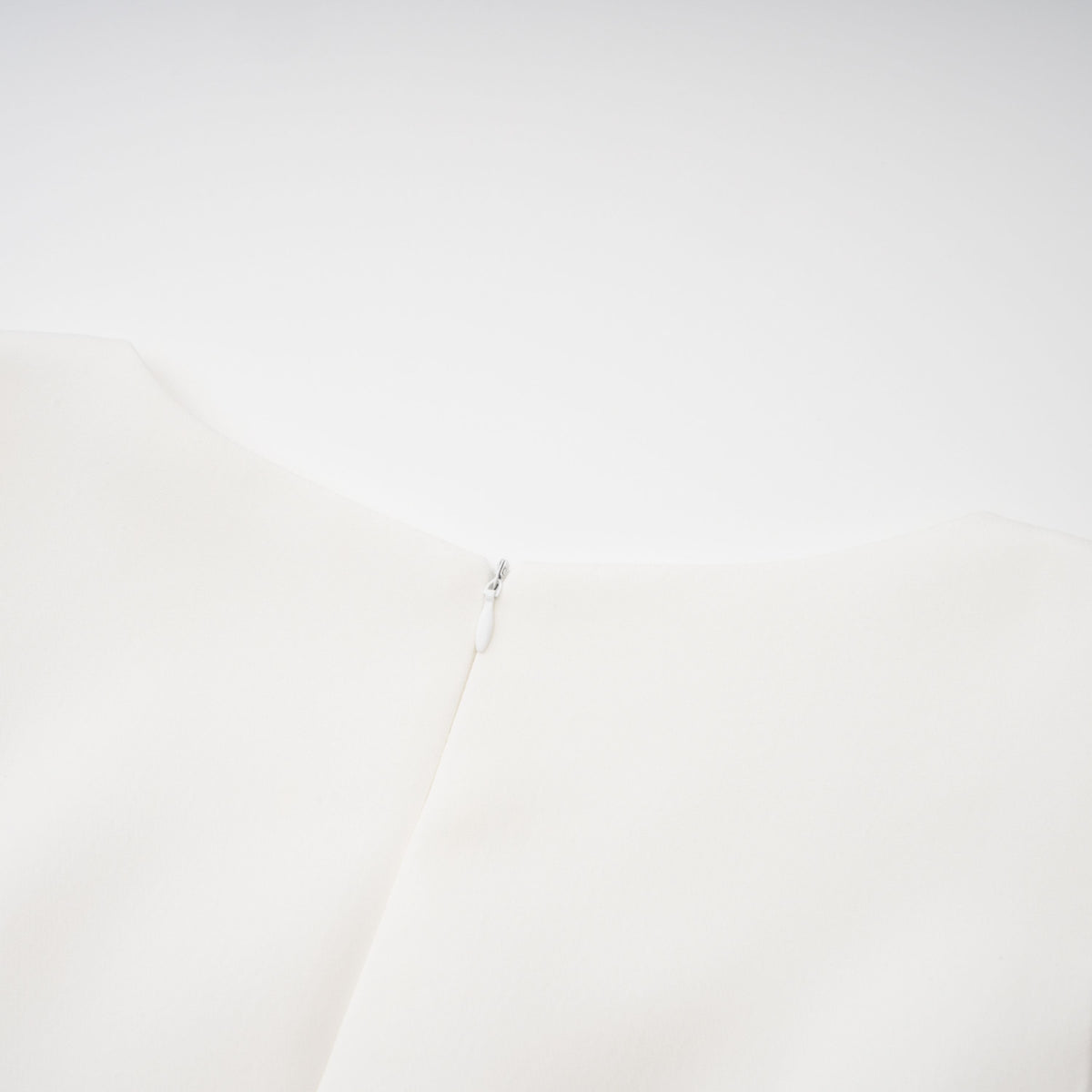 Kristveig White Cape Design Structured Mini Dress