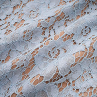 Audrey blue floral-lace boned midi dress
