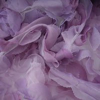 Mylène purple 3D-petal tiered tulle mini dress